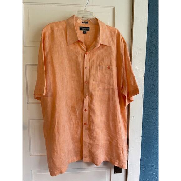Weekender Men's Size 2XL Luau Edition 100% Linen Men's Short Sleeve Shirt - Picture 1 of 5